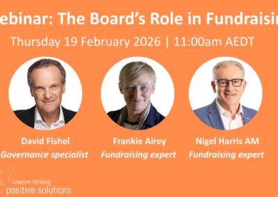Webinar Recording: The Board’s Role in Fundraising