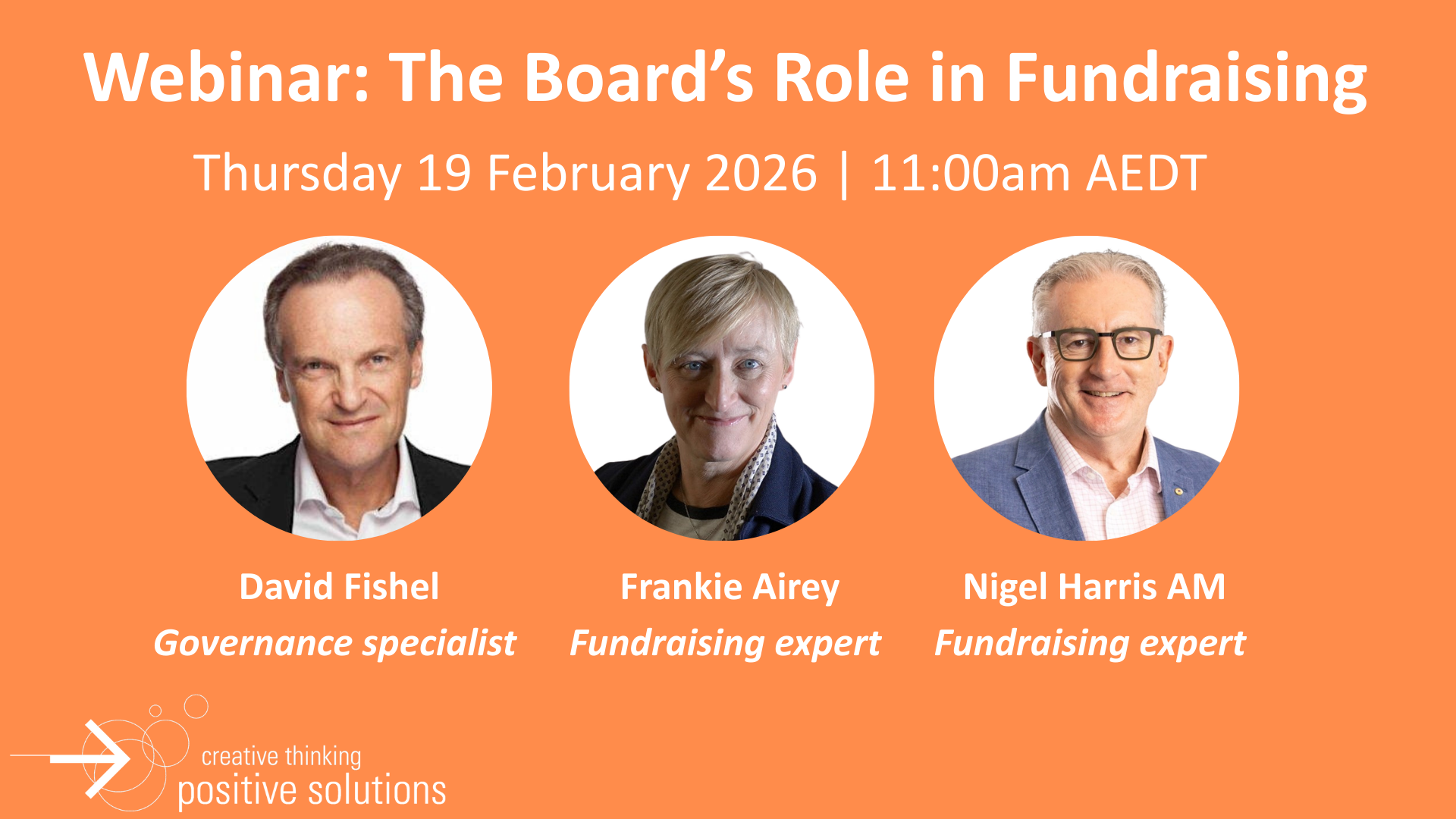 Webinar: The Board’s Role in Fundraising